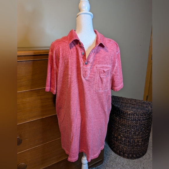 Rock & Republic Burnout Red Polo Size - Picture 1 of 9